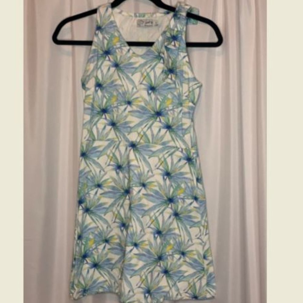 JUST G Girls Sz10/11 Dress with Blue Leaf/floral